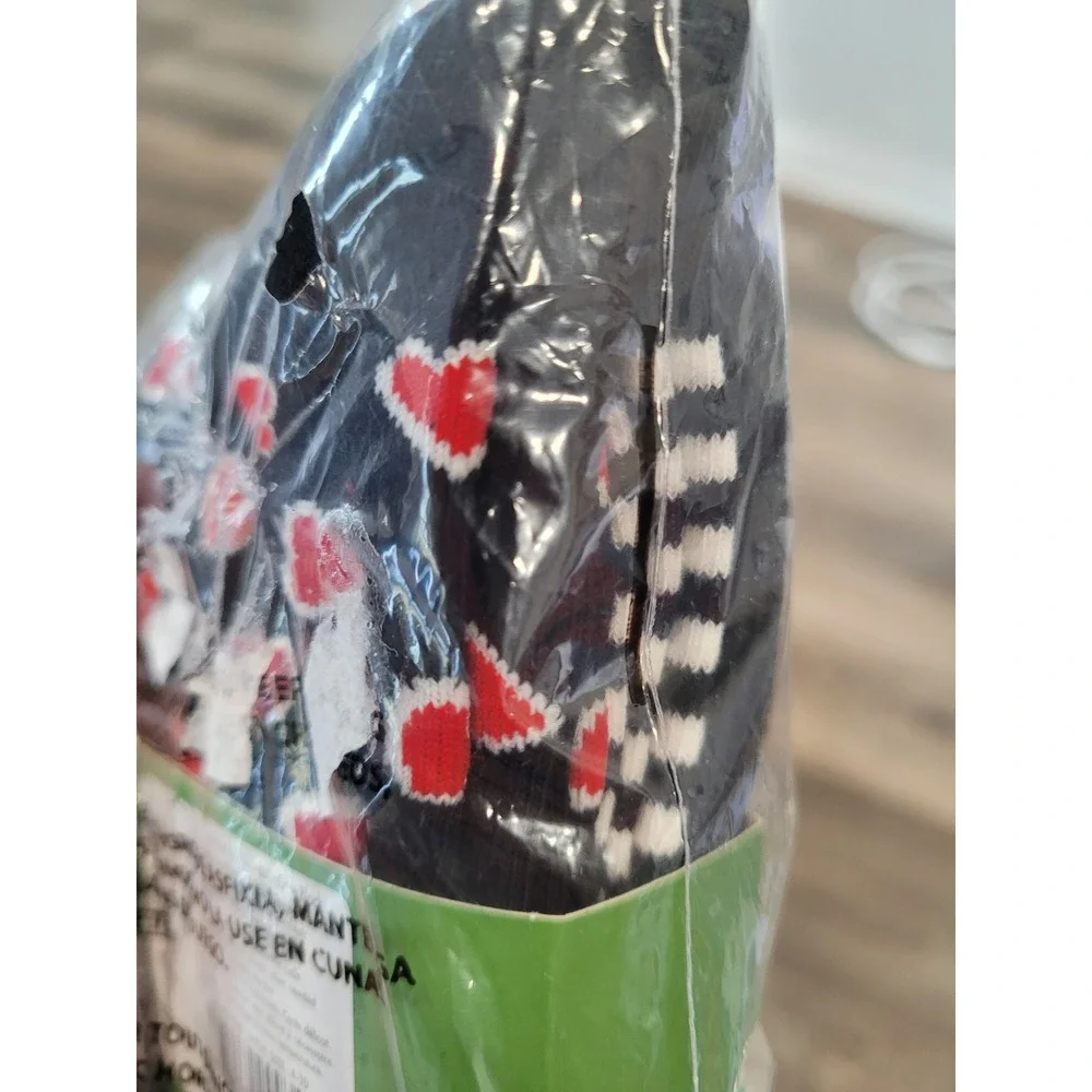 Kate Spade‎ New York Women's Crew Socks 3 Pairs Black Red Heart Checkerboard #HH
